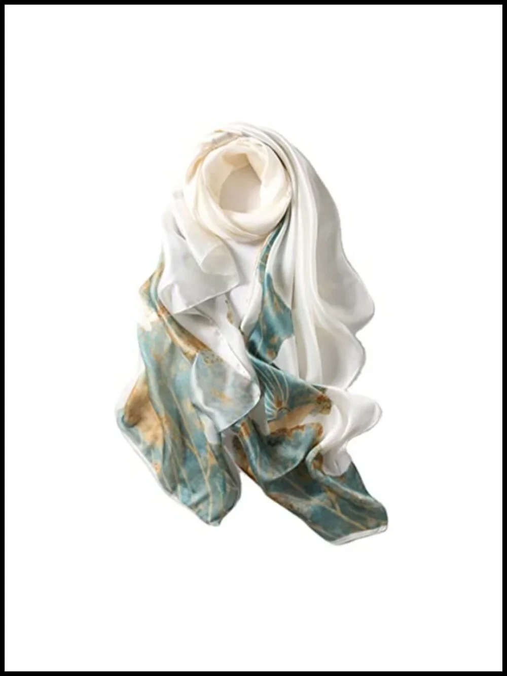 100% Polyester Satiny Lightweight Long Scarf Shawl